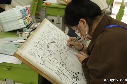 7.手绘插画赛项现场