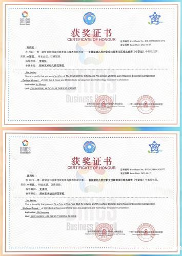 3获奖证书